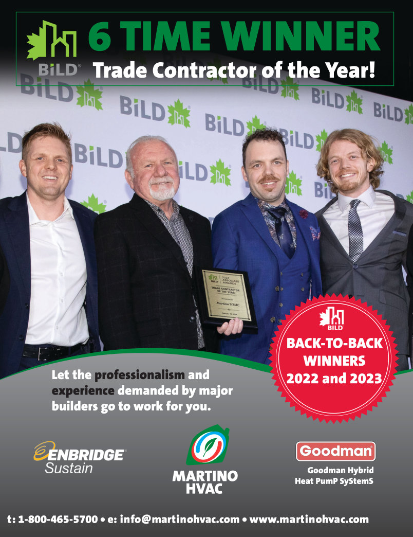 Martino Hvac Trade Contractor of The Year - enbridge, goodman, martino hvac